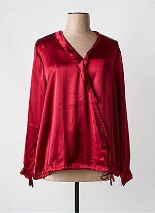 Blouse manches longues manches longues rouge COLINE femme