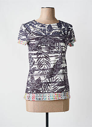 T-shirt imprimé fantaisie manches courtes gris ZELIA femme