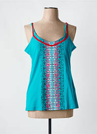 Top tissage jersey fines bretelles bleu COLINE femme