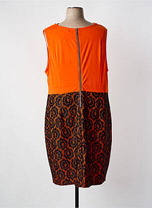 Robe mi-longue sans manche sans manche orange H-3 femme