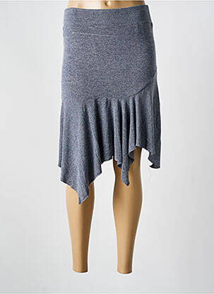 Jupe longue coupe asymétrique gris COLINE femme