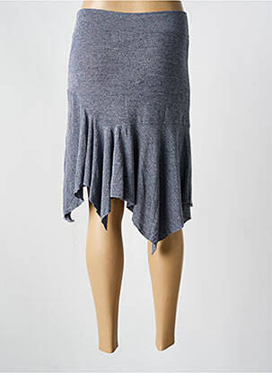 Jupe longue coupe asymétrique gris COLINE femme