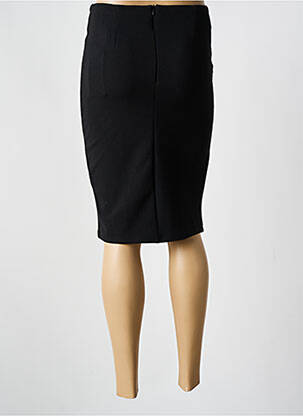 Jupe mi-longue coupe droite noir ESTHER.H femme