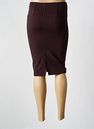 Jupe mi-longue stretch marron GOLD SK femme
