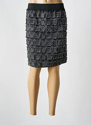 Jupe courte coupe droite noir LUZABELLE femme