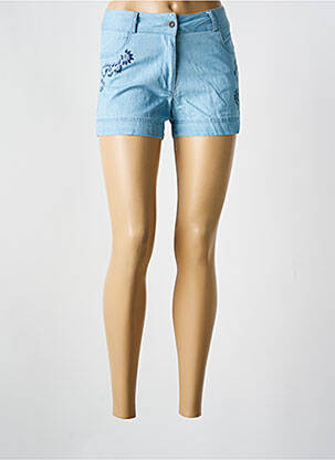 Short tissage denim taille normale bleu COLINE femme