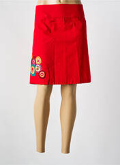 Jupe mi-longue rouge COLINE pour femme seconde vue