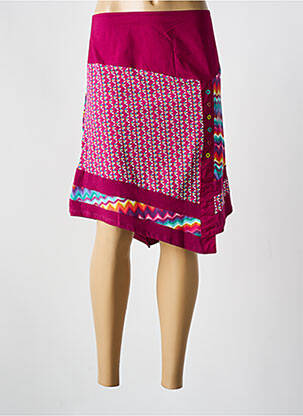 Jupe mi-longue violet COLINE pour femme