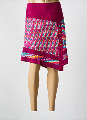 Jupe mi-longue violet COLINE femme