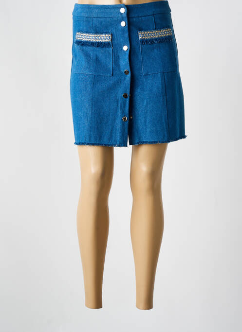 Jupe courte bleu MOËWY pour femme