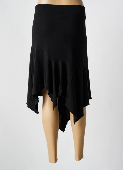 Jupe mi-longue noir COLINE pour femme