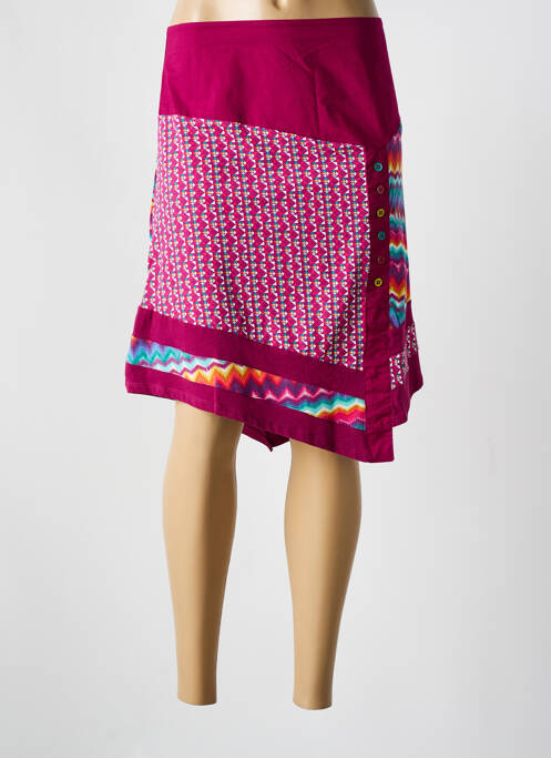 Jupe mi-longue violet COLINE pour femme