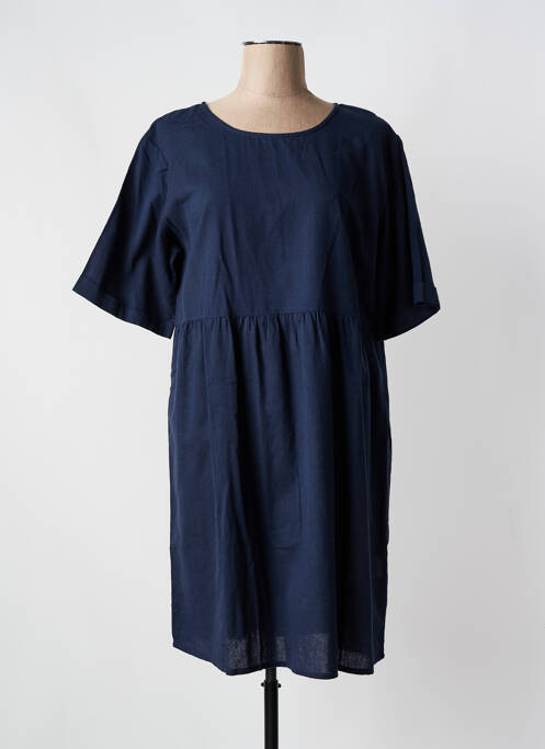 Robe mi-longue bleu COLINE pour femme