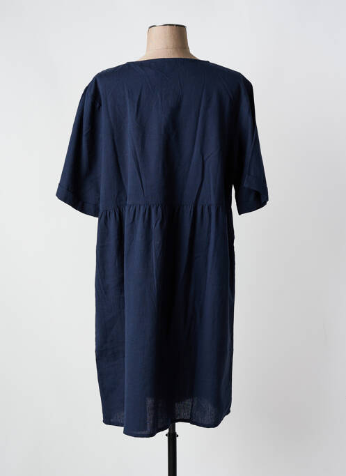 Robe mi-longue bleu COLINE pour femme
