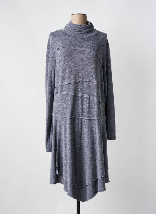 Robe mi-longue gris COLINE pour femme