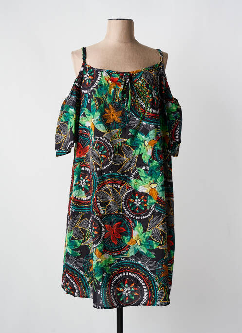 Robe mi-longue noir COLINE pour femme