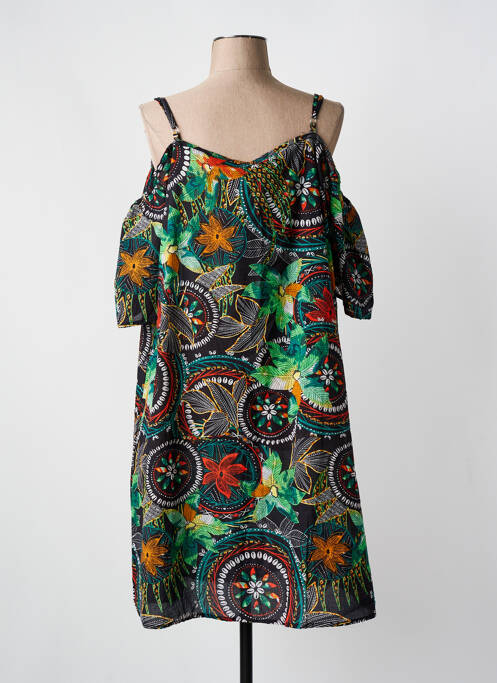 Robe mi-longue noir COLINE pour femme