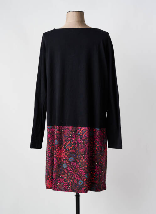 Robe mi-longue noir COLINE pour femme