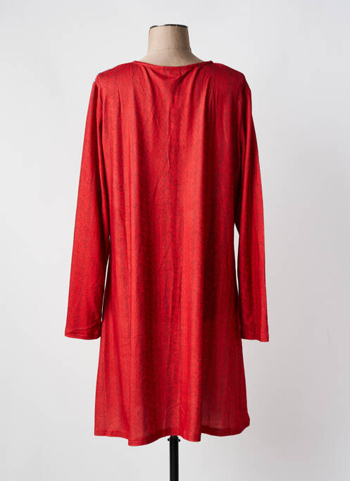 Robe mi-longue orange COLINE pour femme