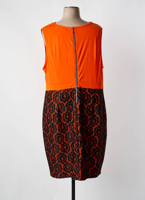 Robe mi-longue orange H-3 pour femme
