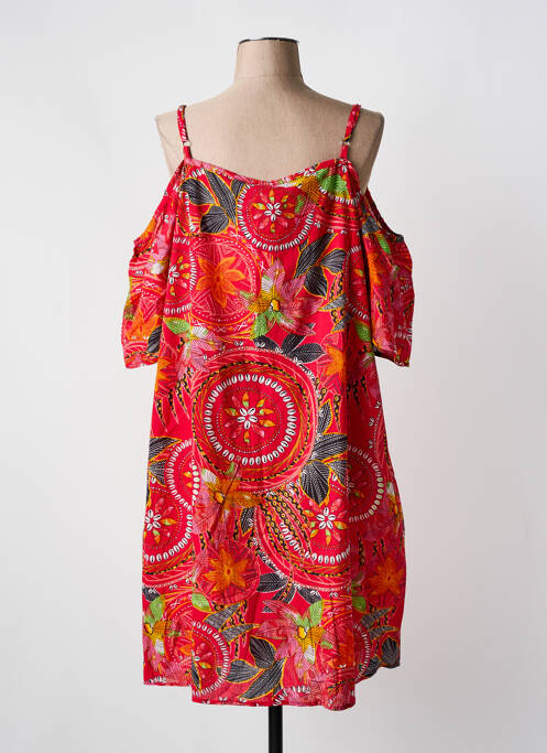 Robe mi-longue rouge COLINE femme