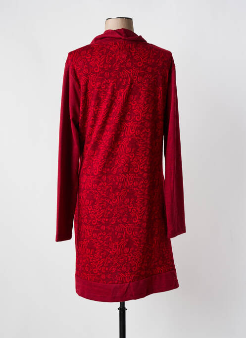 Robe mi-longue rouge COLINE pour femme