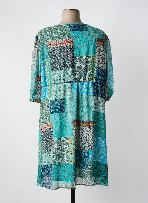 Robe mi-longue vert COLINE pour femme