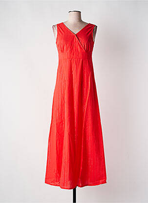 Robe longue sans manche sans manche rouge COLINE femme