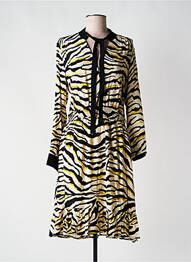 Robe mi-longue manches longues manches longues noir JUS D'ORANGE femme