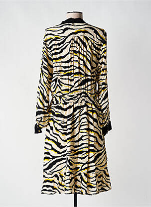 Robe mi-longue manches longues manches longues noir JUS D'ORANGE femme