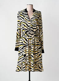 Robe mi-longue manches longues manches longues noir JUS D'ORANGE femme