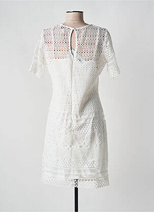 Robe mi-longue manches courtes manches courtes blanc JUS D'ORANGE femme