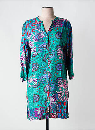 Robe courte manches longues manches longues vert COLINE femme