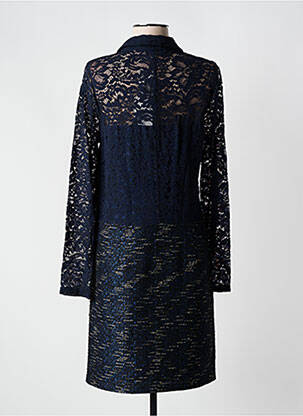 Robe mi-longue manches longues manches longues bleu JUS D'ORANGE femme