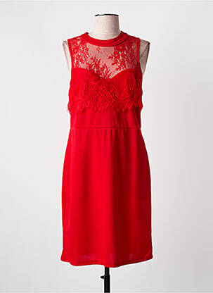 Robe mi-longue sans manche sans manche rouge JUS D'ORANGE femme