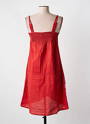 Robe mi-longue sans manche sans manche rouge COLINE femme