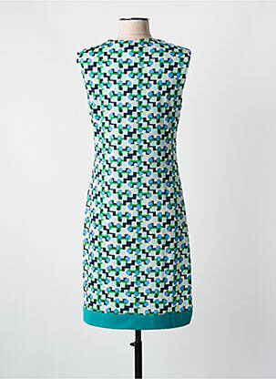 Robe mi-longue imprimé fantaisie manches courtes vert SWEET MISS femme