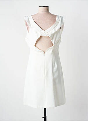 Robe courte manches courtes manches courtes blanc LOVIE & CO femme