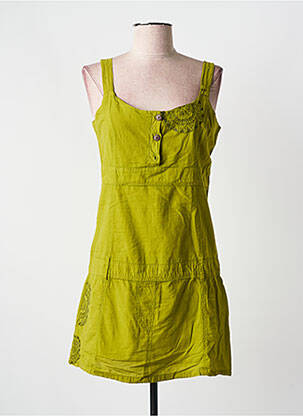 Robe courte sans manche sans manche vert COLINE femme
