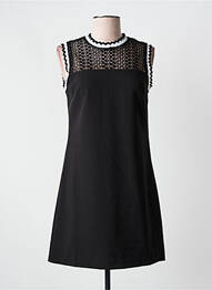 Robe courte fermeture zippée au dos sans manche noir LOVIE & CO femme