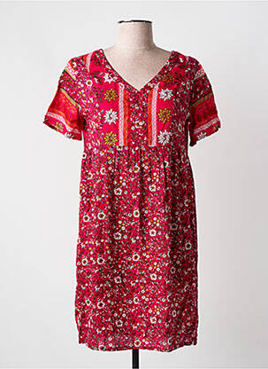 Robe courte manches courtes manches courtes rose COLINE femme