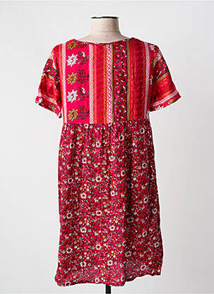 Robe courte manches courtes manches courtes rose COLINE femme