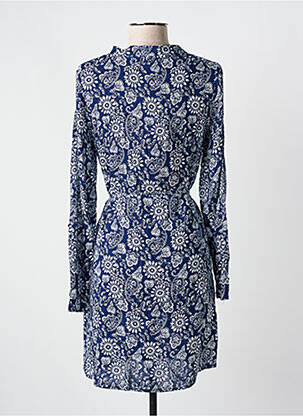 Robe courte manches longues manches longues bleu COLINE femme