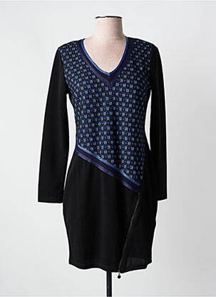 Robe courte manches longues manches longues noir JUS D'ORANGE femme