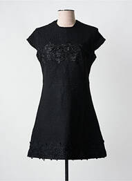 Robe courte fermeture zippée au dos manches courtes noir J&W . femme