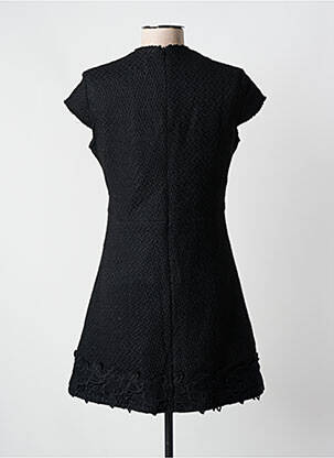 Robe courte fermeture zippée au dos manches courtes noir J&W . femme