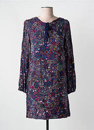 Robe courte manches longues manches longues bleu COLINE femme