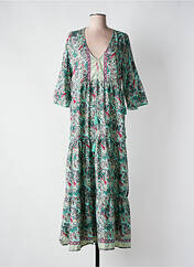Robe longue vert COLINE pour femme seconde vue