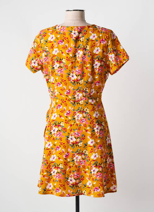 Robe courte manches courtes manches courtes jaune CERISE BLUE femme