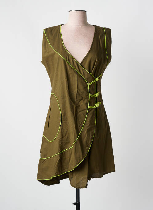 Robe courte vert COLINE pour femme